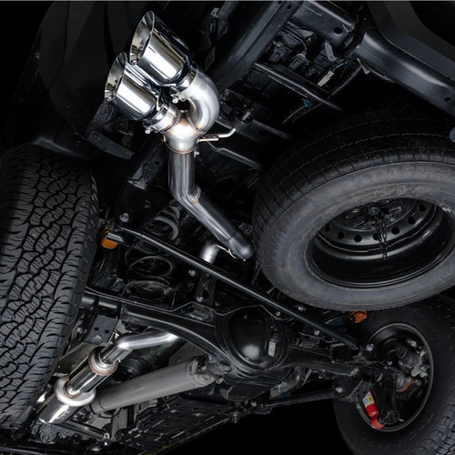 AWE Catback Exhaust System Dual Chrome Silver Tips | 2024-2026 Toyota Tacoma