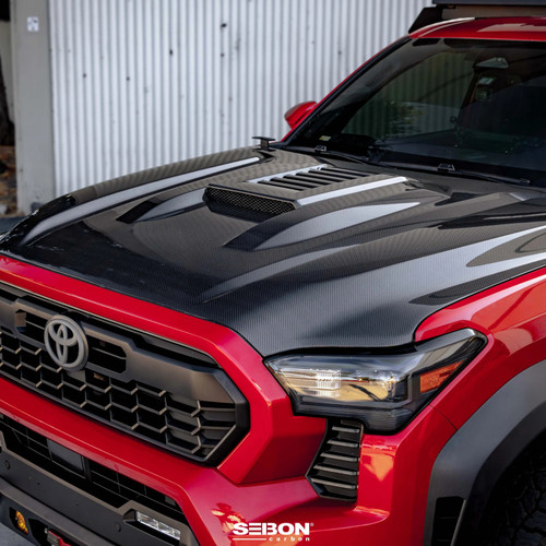 Seibon TR-Style Carbon Fiber Hood | 2024+ Toyota Tacoma Seibon TR-Style Carbon Fiber Hood | 2024+ Toyota Tacoma