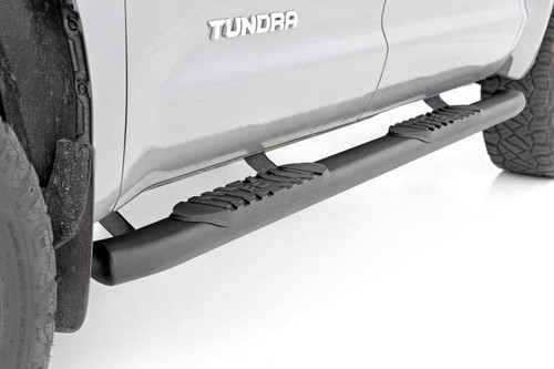 Rough Country Oval Nerf Steps | 2007-2021 Toyota Tundra w/Crew Cab (21009) Rough Country Oval Nerf Steps | 2007-2021 Toyota Tundra w/Crew Cab (21009)
