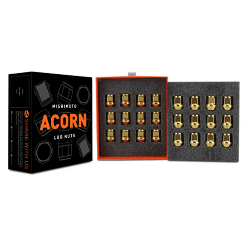 Mishimoto Steel Lug Nuts M14x1.5 - Gold | 2024-2026 Toyota Tacoma