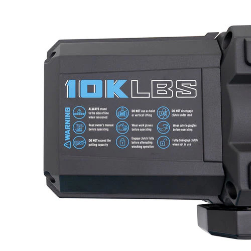 Borne Off-Road 10k 10,000lb Winch w/Black Synthetic Rope