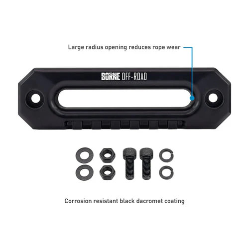 Borne Off-Road 10k 10,000lb Winch w/Orange Synthetic Rope