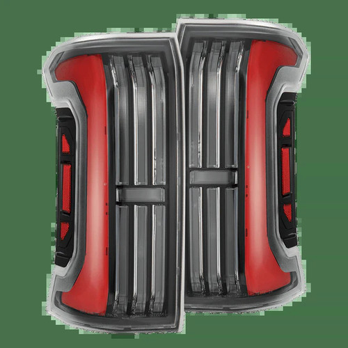 AlphaRex Black-Red NOVA-Series Prismatic LED Tail Lights | 2024+ Toyota Tacoma