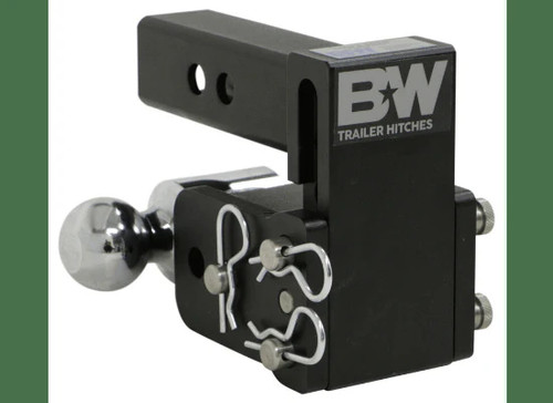 B&W Tow & Stow 2-Ball Mount 2" Hitch | 3" Drop / 3-1/2" Rise | 10K Black | (TS10033B)