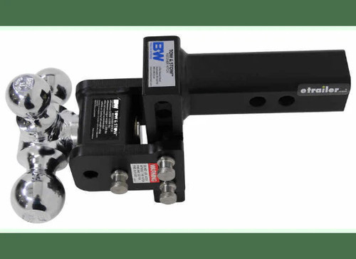 B&W Tow & Stow 3-Ball Mount 2" Hitch | 5" Drop / 5.5" Rise | 10K Browning | (TS10048BB)