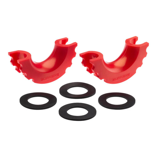 Supreme Suspensions Universal Shackle Isolator Kit - Red | (UNVREVYG02RD)