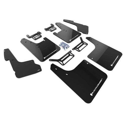 Rally Armor Black UR Mud Flap w/ White Logo | 2012-2023 Toyota 4Runner Rally Armor Black UR Mud Flap w/ White Logo | 2012-2023 Toyota 4Runner