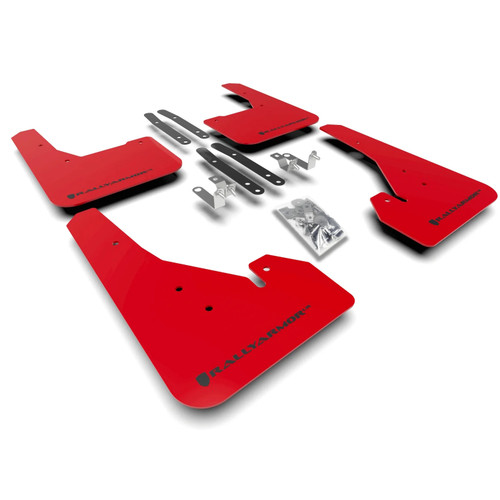 Rally Armor Red UR Mud Flaps w/Black Logo | 2019+ Toyota Corolla Hatchback Rally Armor Red UR Mud Flaps w/Black Logo | 2019+ Toyota Corolla Hatchback