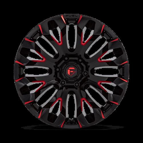 Fuel Quake Wheels Gloss Black Milled Red Tint D829 | 2022-2026 Toyota Tundra (D82920008447)