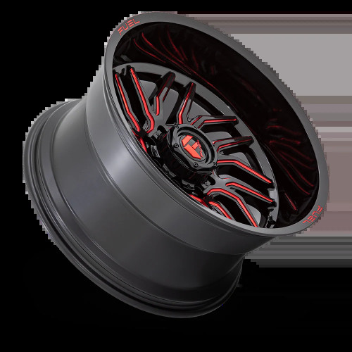 Fuel Hurricane Wheels Gloss Black Milled Red Tint D808 | 2023-2016 Toyota Tacoma / 2010+ 4Runner (Multiple Size Options)