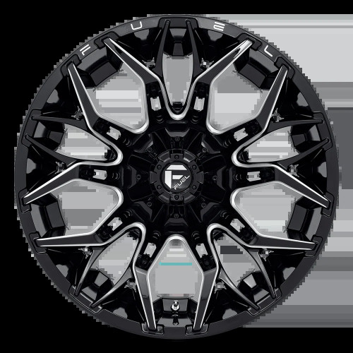 Fuel Twitch Gloss Black Milled D769 | 2023-2016 Toyota Tacoma / 2010+ 4Runner (Multiple Size Options)