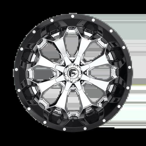 Fuel Assault Wheels Chrome Plated Gloss Black Lip D246 | 2023-2016 Toyota Tacoma / 2010+ 4Runner (Multiple Size Options)