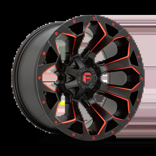 Fuel Assault Wheels Matte Black Red Milled D787 | 2022-2025 Toyota Tundra (Multiple Size Options) Fuel Assault Wheels Matte Black Red Milled D787 | 2022-2025 Toyota Tundra (Multiple Size Options)