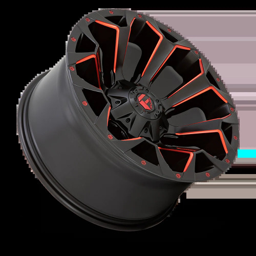 Fuel Assault Wheels Matte Black Red Milled D787 | 2022-2025 Toyota Tundra (Multiple Size Options)