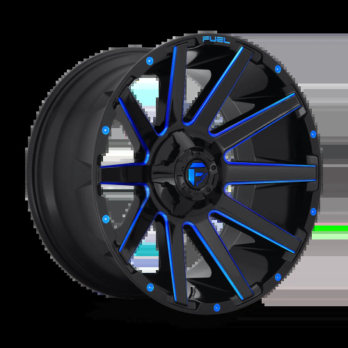 Fuel Contra Wheels Gloss Black Blue Tinted Clear D644 | 2022-2025 Toyota Tundra (Multiple Size Options)