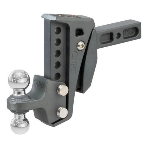 Curt Rebellion XD Adjustable 15k Cushion Hitch 6" Drop | 2" Shank | 2" & 2-5/16" Ball