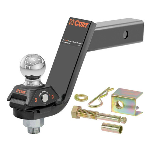 Curt RockerBall Cushion Hitch 7.5K 5" Drop | 2" Shank | 2" Ball Curt RockerBall Cushion Hitch 7.5K 5" Drop | 2" Shank | 2" Ball