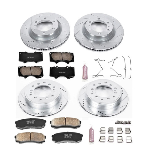 PowerStop Z23 Front and Rear Brake Kit Pads and Rotors 2024-2014 Toyota 4Runner (K5874)