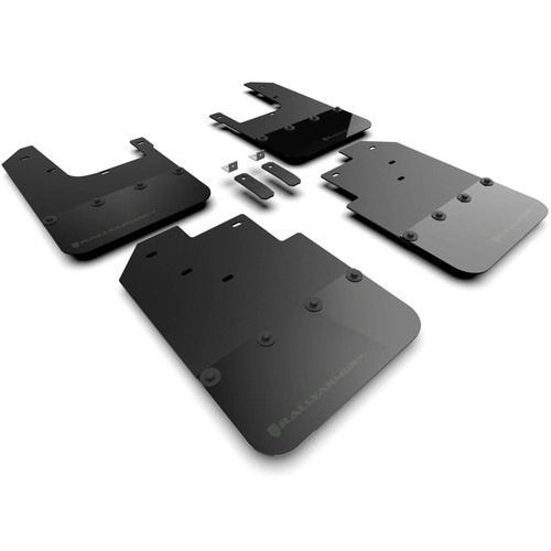 Rally Armor Black Mud Flaps w/ Army Green Logo | 2016-2023 Toyota Tacoma