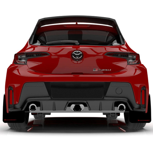 Rally Armor Black UR Mud Flaps w/Red Logo | 2023+ Toyota GR Corolla