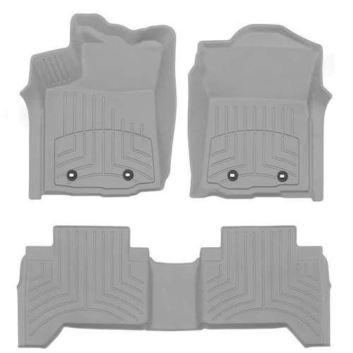 WeatherTech Front & Rear Floorliner HP - Grey | 2016-2023 Toyota Tacoma