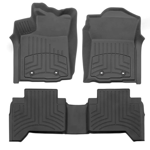 WeatherTech Front & Rear Floorliner HP - Black | 2016-2023 Toyota Tacoma