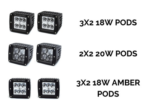 Cali Raised LED Fog Light Pod Combo - 2005-2011 Toyota Tacoma
