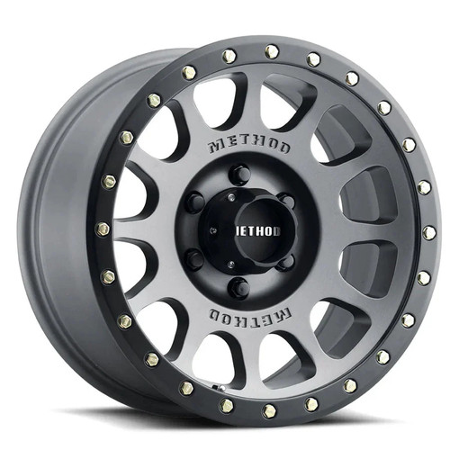 Method Race Wheels MR305 NV | TITANIUM - MATTE BLACK LIP | 6x139.7 | 17x8.5 | Toyota Tacoma / 4Runner / 2022+ Tundra / LC250