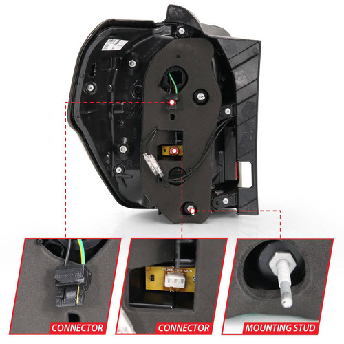 ANZO Rear Tail Light Black Housing Clear Lens - 2024-2014 Toyota 4Runner (311311)