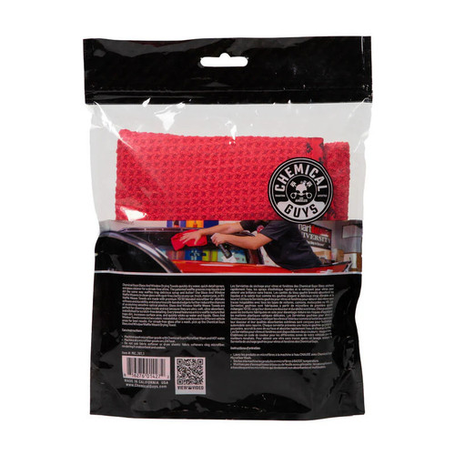 Chemical Guys Waffle Weave Glass & Window Microfiber Towel - 24in x 16in - Red Chemical Guys Waffle Weave Glass & Window Microfiber Towel - 24in x 16in - Red