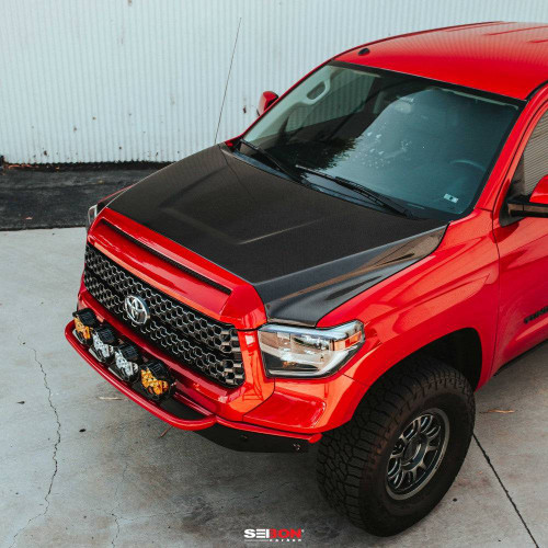 Seibon OEM-Style Carbon Fiber Hood  - 2014-2021 Toyota Tundra (HD14TYTU-OE)