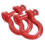 Overland Vehicle Systems Recovery Shackle 3/4" 4.75 Ton Red - Sold In Pairs | Universal
