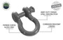 Overland Vehicle Systems Recovery Shackle 3/4" 4.75 Ton - Gray | Universal