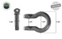 Overland Vehicle Systems Recovery Shackle 3/4" 4.75 Ton - Gray | Universal