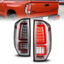 ANZO Full LED Tail Lights With Sequential Turn Signal - Chrome Clear Lens | 2014-2021 Toyota Tundra