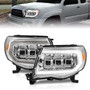 ANZO Full LED Projector Head Lights Chrome with Initiation Feature and Sequential Turn Signal | 2005-2011 Toyota Tacoma