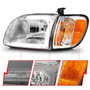 ANZO Crystal Plank Style Headlights Chrome with Corner Lights - 2 Piece | 2000-2004 Toyota Tundra