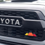 Tufskinz Tri-Color Badge - Textured Mountain Badge | 2016-2023 Toyota Tacoma