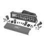 Rough Country Black Series LED Light Bar 12" Dual Row - White DRL | Universal