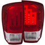 Anzo LED Tail Lights Red w/Clear Housing - 2023-2016 Toyota Tacoma (311284)