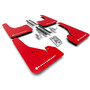 Rally Armor Red UR Mud Flaps w/White Logo | 2019+ Toyota Corolla Hatchback