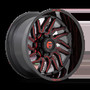 Fuel Hurricane Wheels Gloss Black Milled Red Tint D808 | 2023-2016 Toyota Tacoma / 2010+ 4Runner (Multiple Size Options)