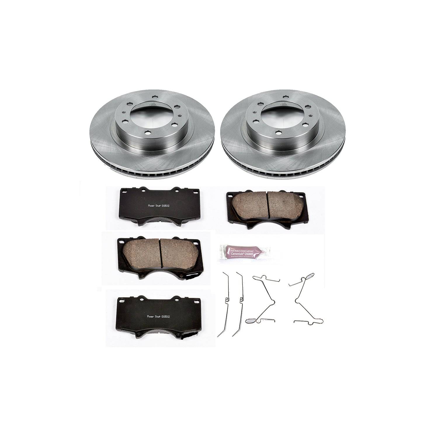 Power Stop KOE15013DK Brake Kit - Complete Front & Rear Set With OE Drums & Ceramic Pads For Daily Driving