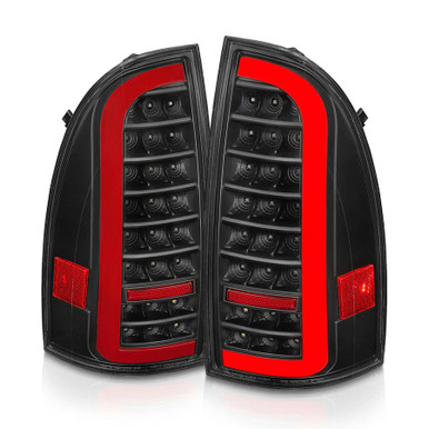 ANZO Full LED Tail Lights With Sequential Turn Signal - Black