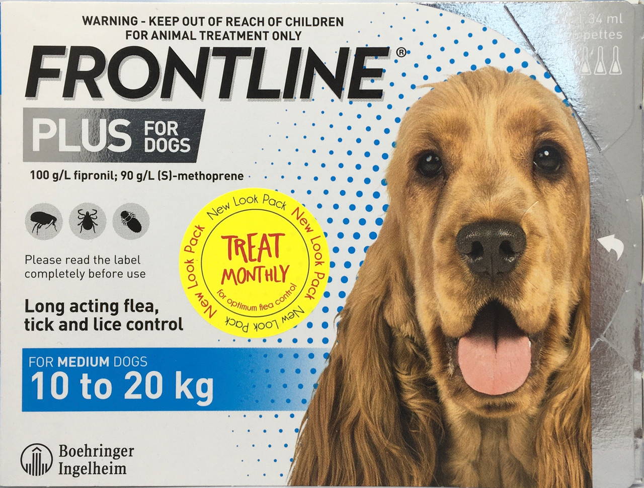 Frontline Plus Medium Dogs (10–20 kg) NZ