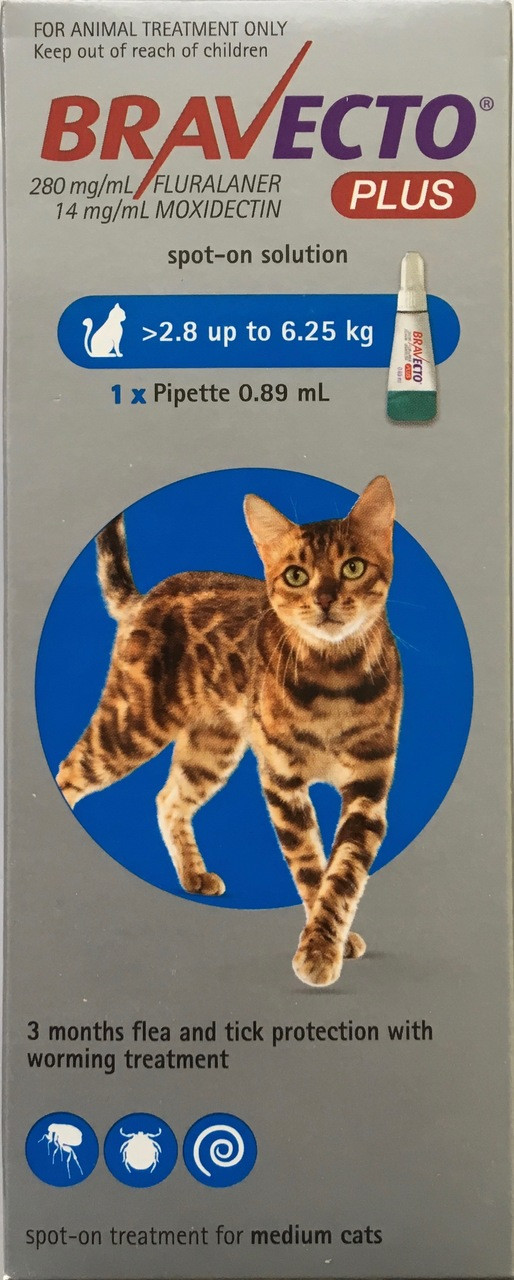 Bravecto Plus for Medium Cats kg)