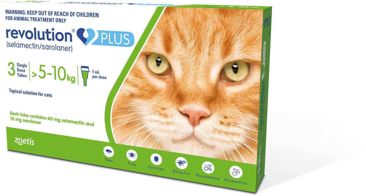 Revolution Plus Large Cat Pack Flea, Tick Worm Protection NZ
