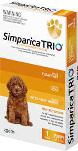 Simparica Trio Tablets Puppy (1.3-2.5kg) - Single