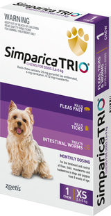 Simparica Trio for Very Small Dogs (2.5–5 kg)