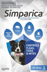 Simparica chew for large dogs 10.1–20 kg